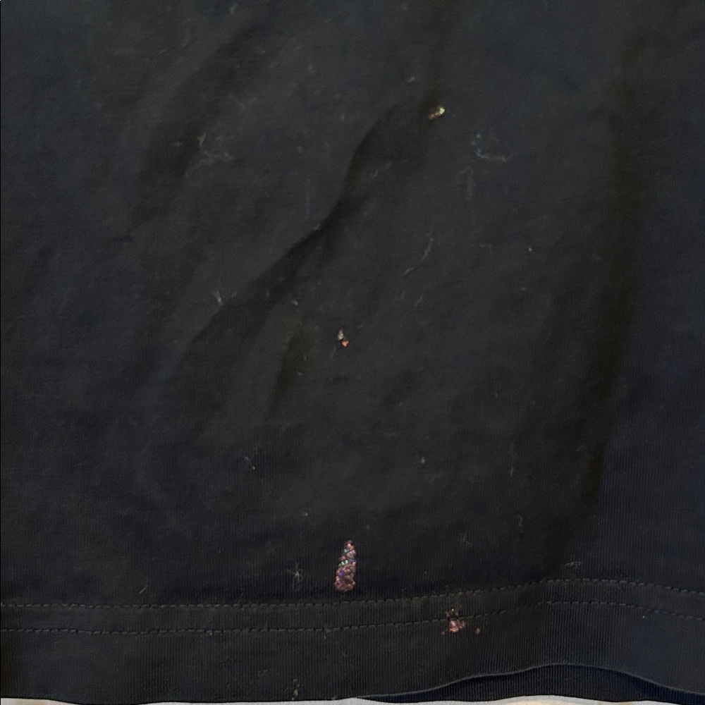 Black Kids Tee with Pink & Mint Bunny Skull Graphic - Picture 4 of 6